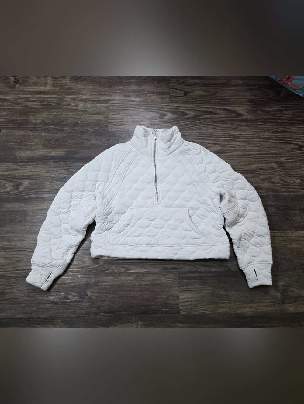 Lululemon Scuba Oversized Quilted Half Zip Bone  Athleisure Outdoor